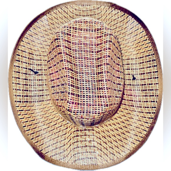Texas Straw Cowboy Hat - tan trim main image 6